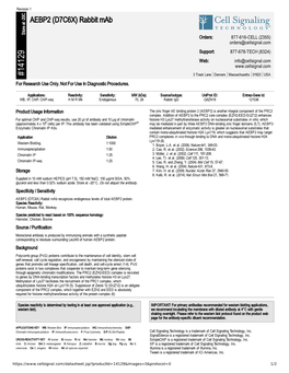 14129 AEBP2 (D7C6X) Rabbit Mab