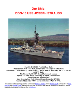 Ddg-16 Uss Joseph Strauss