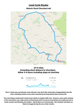 Local Cycle Routes Historic Rural Churches Trail