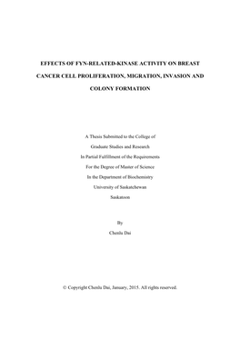 Effects of Fyn-Related-Kinase Activity on Breast