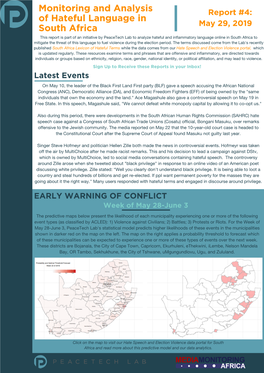 South Africa Hate Speech Report #4