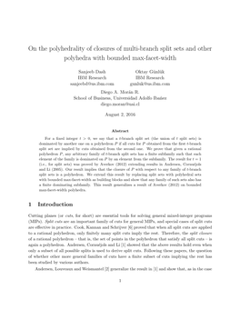 On the Polyhedrality of Closures of Multi-Branch Split Sets and Other Polyhedra with Bounded Max-Facet-Width