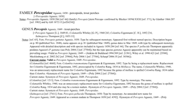 FAMILY Percopsidae Agassiz, 1850 - Percopsids, Trout Perches [=Percopsides Agassiz, 1850] Notes: Percopsides Agassiz, 1850:286 [Ref