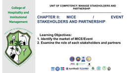 Mice / Event Stakeholders and Partnership