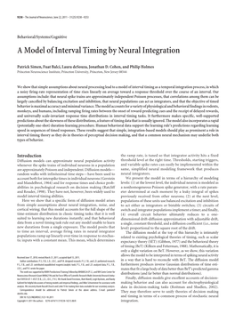 A Model of Interval Timing by Neural Integration