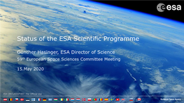 ESA / SCI Presentation