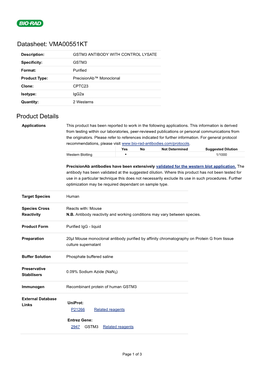 Datasheet: VMA00551KT