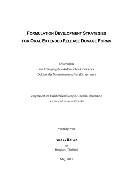 Formulation Development Strategies