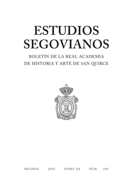 ESTUDIOS SEGOVIANOS 109 Santamaría López, Juan Manuel