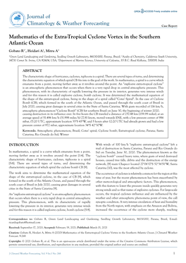 Mathematics of the Extratropical Cyclone Vortex in the Southern