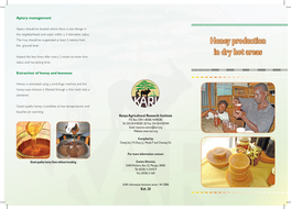 Honey Production in Dry Hot Areas