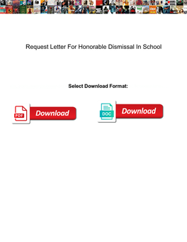 Request Letter for Honorable Dismissal in School