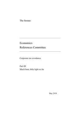 Economics References Committee