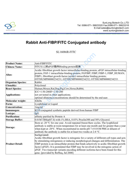 Rabbit Anti-FIBP/FITC Conjugated Antibody