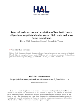 Internal Architecture and Evolution of Bioclastic Beach Ridges in A