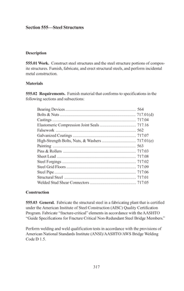 Section 555—Steel Structures