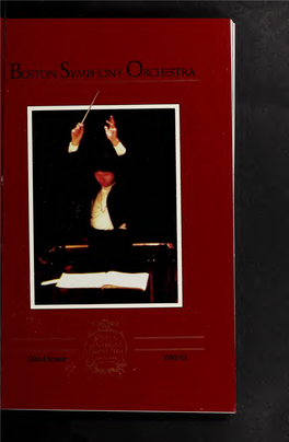 Boston Symphony Orchestra Concert Programs, Season 102, 1982-1983