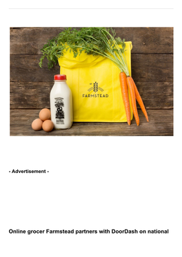 Online Grocer Farmstead Partners with Doordash on National Expansion