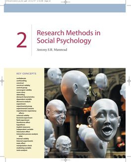 Research Methods in Social Psychology 2 Antony S.R