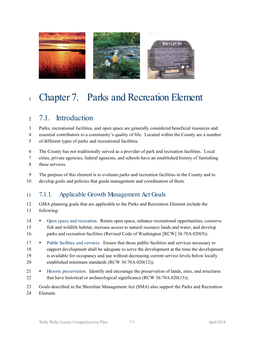 Chapter 7. Parks and Recreation Element