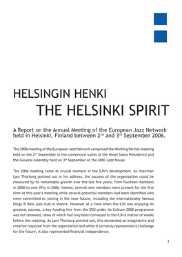 The Helsinki Spirit.Indd