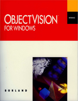 BORLAND Objectvision™ Reference