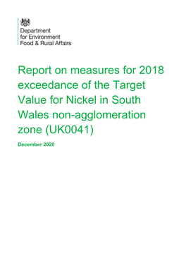 South Wales Non-Agglomeration Zone (UK0041)