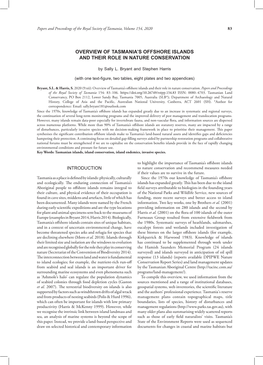 Overview of Tasmania's Offshore Islands and Their Role in Nature