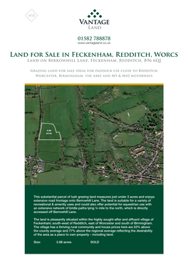 Feckenham, Redditch Brochure