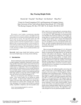 Ray Tracing Height Fields