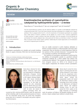 Organic & Biomolecular Chemistry