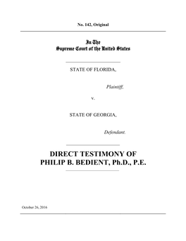 DIRECT TESTIMONY of PHILIP B. BEDIENT, Ph.D., P.E