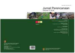 Jurnal Perencanaan Volume V, 2018 Sumber Foto Sampul: Solopos.Com, Jogja.Tribunnews.Com, Tribunnews