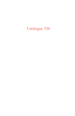 Catalogue 336 URSUS RARE BOOKS, LTD