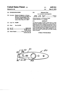 United States Patent (19) (11) 4,087,911 Schrock Et Al