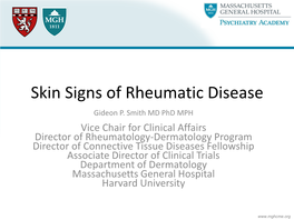 Skin Signs of Rheumatic Disease Gideon P