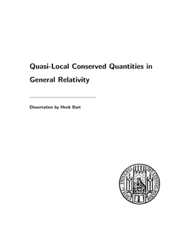 Quasi-Local Conserved Quantities in General Relativity