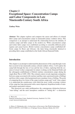 Concentration Camps and Labor Compounds in Late Nineteenth-Century South Africa