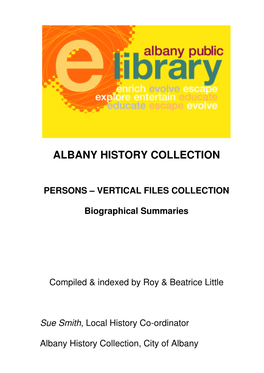 Albany History Collection