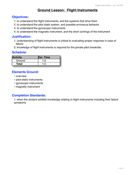 Flight Instruments - Rev