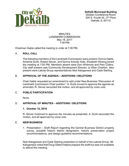 City of Dekalb Letterhead January 2013