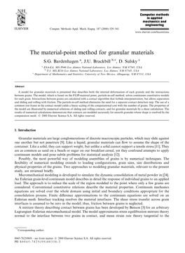 The Material-Point Method for Granular Materials