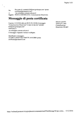 Messaggio Di Posta Certificata