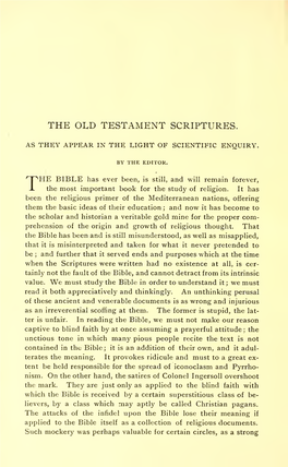 The Old Testament Scriptures As They Appear in The