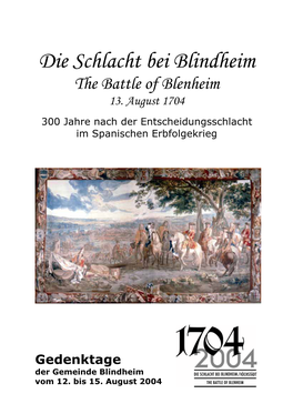 Die Schlacht Bei Blindheim the Battle of Blenheim 13