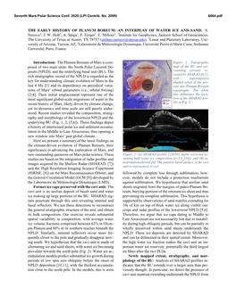 The Early History of Planum Boreum: an Interplay of Water Ice and Sand