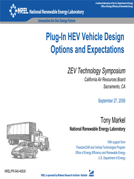 Plug-In HEV Vehicle Design Options and Expectations