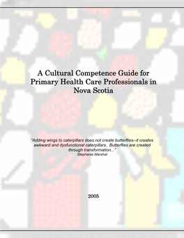 A Cultural Competence Guide for Primary Health Care Professionals in Nova Scotia