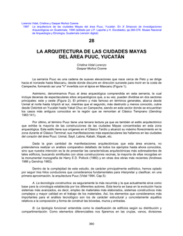 28 La Arquitectura De Las Ciudades Mayas Del Área
