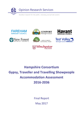 Hampshire Consortium Gypsy, Traveller and Travelling Showpeople Accommodation Assessment 2016-2036